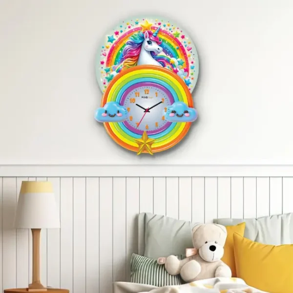 Kids Wall Clocks Unicorn