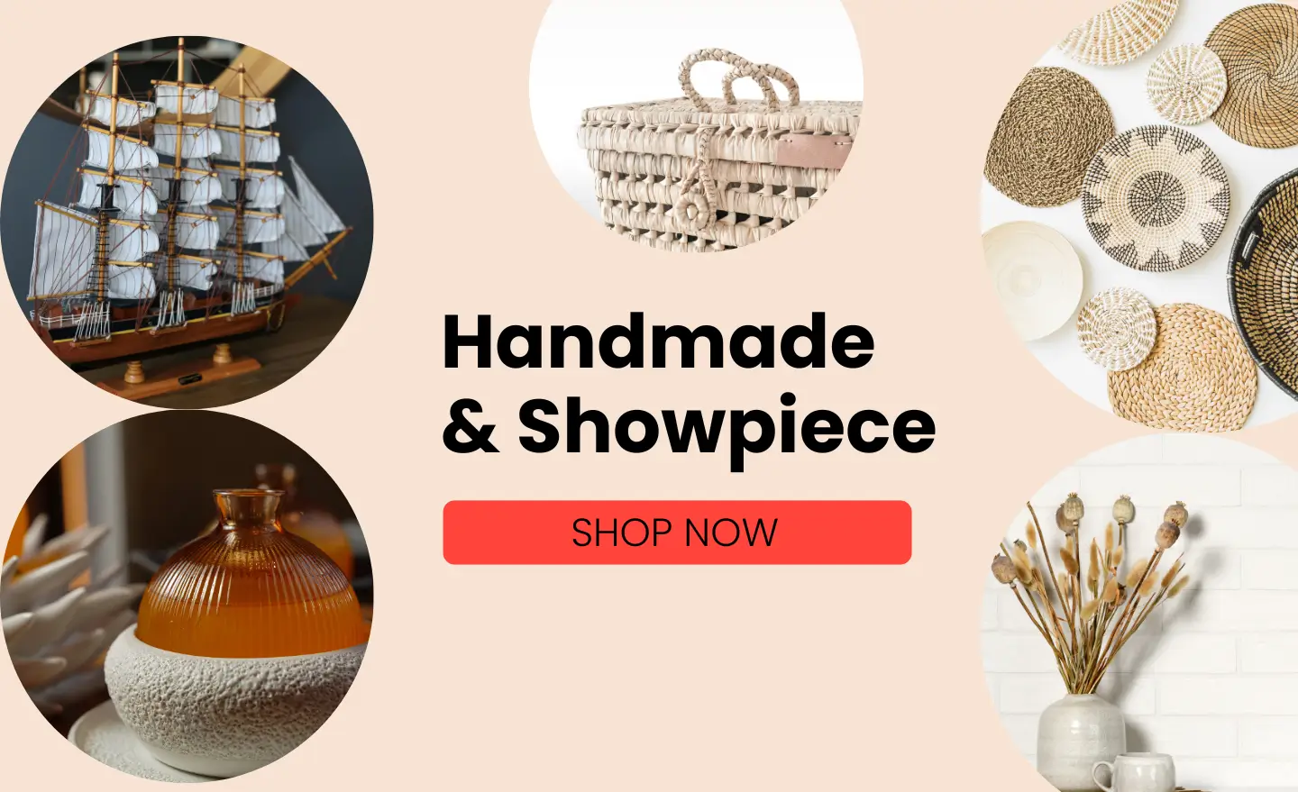 Brown Decorative Bohemian Basket, Straw Plates Wall Decor, Dried Plants Banner (700 x 460 px) (1440 x 879 px)