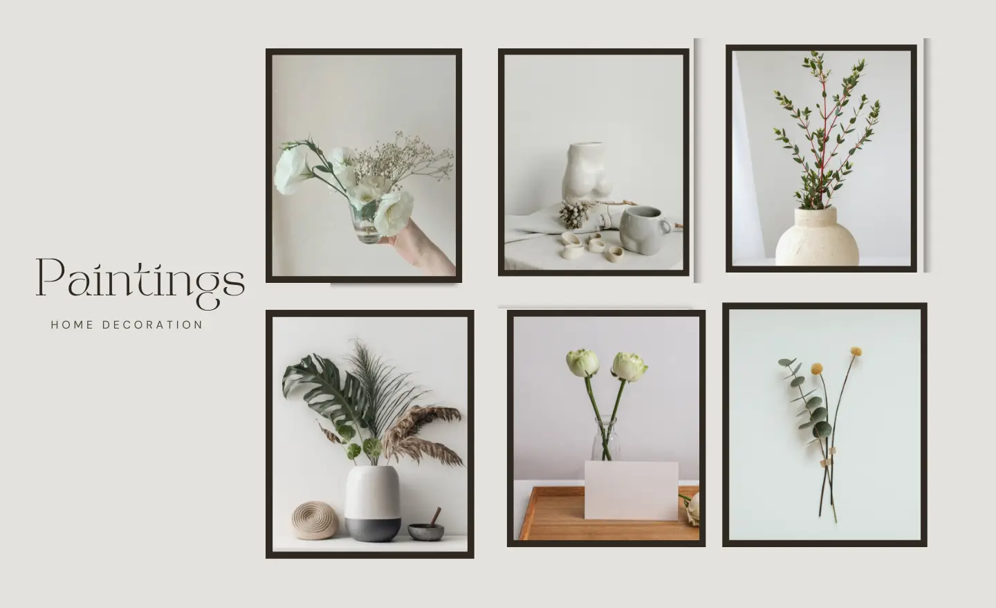 Cream White Aesthetic Photo Frame Home Decoration Etsy Shop Cover (1050 x 420 px) (1440 x 879 px)